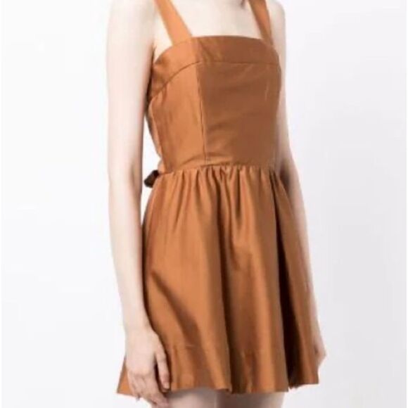 Alice + Olivia Saige Lace-up Back Poplin Minidress size 6 - Picture 12 of 13